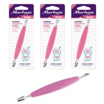 Espátula Para Empurrar Raspar Cutícula 3u Merheje Basic Pink Espátula Para Empurrar Raspar Cutícula 3u Merheje Basic Pink