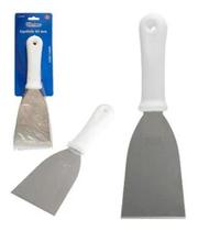 Espatula Para Lanche Chapeiro Reta 80mm Hambúrguer Top Cor Branco Espatula Para Lanche Chapeiro Reta 80mm Hambúrguer Top Cor Branco