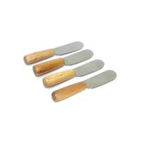 Espátula para Manteiga Patê 4 peças Cabo de Madeira Espátula para Manteiga Patê 4 peças Cabo de Madeira