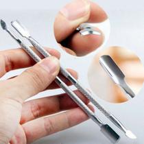 Espátula para Unhas Manicure Aço Inox Esterilizável Profissional Limpeza de Cutícula Pé e Mãos