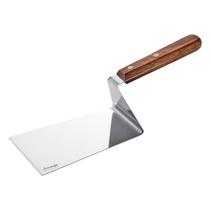 Espátula Plancha triangular com alça de madeira de nogueira de 15 cm