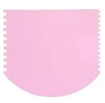 Espátula Raspadeira Decorativa Bolos 4 Funções Rosa