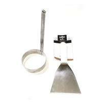 Espátula Raspador Chapeiro 12cm Inox + Modelador Ovo P Bar Espátula Raspador Chapeiro 12cm Inox + Modelador Ovo P Bar