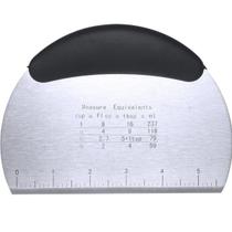 Espatula Raspador de Massa em Inox Meia Lua Profissional