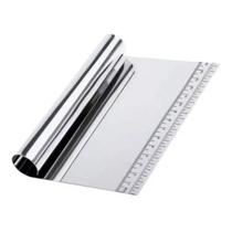 Espátula Raspadora Aço Inox Para Massas Pão Bolo Com Régua Espátula Raspadora Aço Inox Para Massas Pão Bolo Com Régua