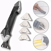 Espátula Removedora de Silicone Rejunte 3 em 1 Acabamento Limpeza Aplicador Ferramenta