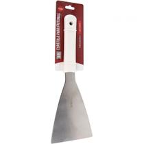 Espátula Reta Inox Chapa Lanche Chapeiro Cozinha 27X9,5Cm
