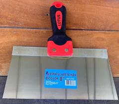 Espátula Retangular Aço Inox 8 Polegadas Cabo Emborrachado - Lotus