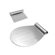 Espatula Salva Bolo e Raspador Placa Aço Inox Base Redonda