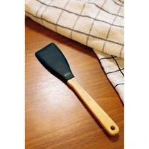 Espátula silicone bambu preto