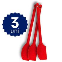 Espátula Silicone Cabo Longo Resistente Raspar Mexer Espátula Silicone Cabo Longo Resistente Raspar Mexer