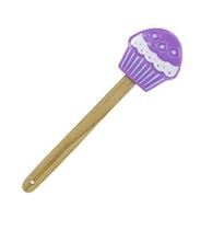 Espatula Silicone Cupcake Cabo Bambu 28,5X7,5Cm Confeiteiro
