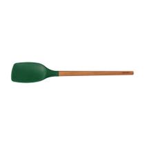 Espátula Tramontina Live em Silicone Verde com Cabo em Madeira Espátula Tramontina Live em Silicone Verde com Cabo em Madeira