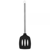 Espátula Utensílios De Silicone Cabo Inox Preto