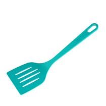 Espátula Vazada Azul De Nylon Utensílio Cozinha Resistente