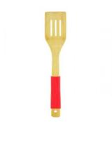 Espatula Vazada de Bambu 30 cm Com Cabo Silicone - Wincy