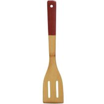 Espátula vazada de bambu cabo terracota yoi 810900186