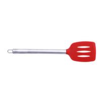 Espátula Vazada de Silicone Vermelho com Cabo em Inox 35.5 cm - Mimo Style - ASA1305