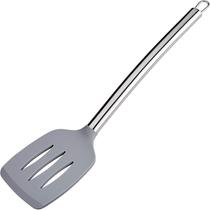 Espátula Vazada Para Ovos,Omelete,Panquecas Cabo em Aço Inox 35cm