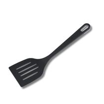 Espátula Vazada Smart Preta 100 Nylon Utensílio Cozinha