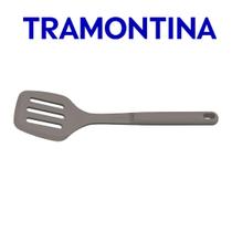 Espátula Vazada Tramontina Softta em Silicone Cinza