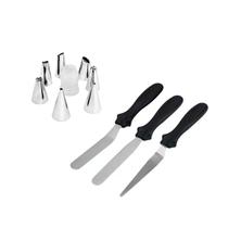Espatulas Bolo Inox e Bicos de Confeitar Com Adaptador 11un
