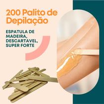 Espatulas de depilação com 200 unid, cera, descartavel, madeira, resistente
