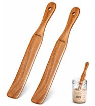 Espátulas de Madeira Teca FunCee 2 Unidades Jar Spurtles Espátulas de Madeira Teca FunCee 2 Unidades Jar Spurtles