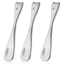 Espátulas Mini para Rosto Sibba 3 peças Aço Inoxidável 6,5 cm