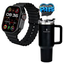 Especial Pais Smartwatch Série 9 Ultra Caneca Térmica inox 2 Pulseiras Especial Pais Smartwatch Série 9 Ultra Caneca Térmica inox 2 Pulseiras
