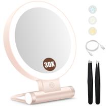 Espejo de Aumento B Beauty Planet 30X con Luz 2000mAh Rosa