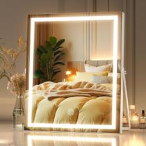 Espejo de Tocador MINISO 25x30 cm con Luz LED y Aumento 5X Espejo de Tocador MINISO 25x30 cm con Luz LED y Aumento 5X