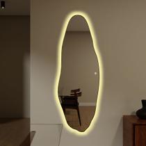 Espelheira 210x75 e05 couro preto led neutro bivolt touch Espelheira 210x75 e05 couro preto led neutro bivolt touch