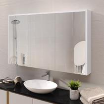 Espelheira 3 Portas Trindade Portas Com Amortecedores Espelho Amplo - Branco Espelheira 3 Portas Trindade Portas Com Amortecedores Espelho Amplo - Branco