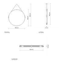Espelheira Adnet 63 cm Venturi - Alça Branca