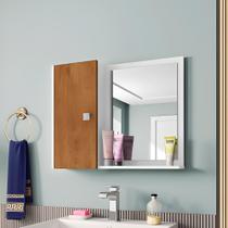 Espelheira Armarinho De Banheiro Com Prateleira 1 porta
