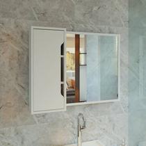 Espelheira Armário para Banheiro com Espelho 80x60cm BN3645 Branco Espelheira Armário para Banheiro com Espelho 80x60cm BN3645 Branco