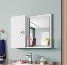 Espelheira Banheiro com Prateleira e Porta Genova