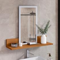Espelheira Banheiro com Prateleira Mell 60cm