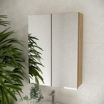 Espelheira de Banheiro 60cm Esp4007 Nature Carvalho Espelheira de Banheiro 60cm Esp4007 Nature Carvalho