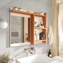 Espelheira de Banheiro Armarinho Organizador com Prateleira Nicho Nioki