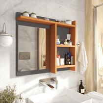 Espelheira de Banheiro Armarinho Organizador com Prateleira Nicho Nioki