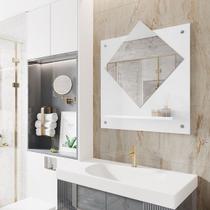 Espelheira de Banheiro Clio Decoração - Cor: Branco - Lojas G2