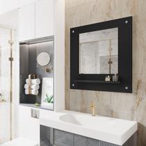 Espelheira de Banheiro Clio Decoração - Cor: Preto - Lojas G2 Móveis