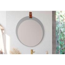Espelheira de Banheiro Lua Parede Oval 60x60cm Cimento - MGM