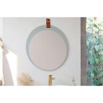 Espelheira de Banheiro Lua Parede Oval 60x60cm Pistache - MGM