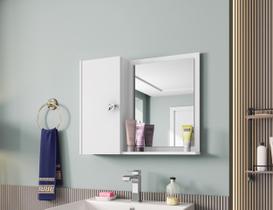 Espelheira e armario superior gênova branco