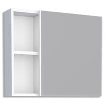 Espelheira em Aço Ameixa para Banheiro com Armário Branco 60cm - P89305 - COZIMAX Espelheira em Aço Ameixa para Banheiro com Armário Branco 60cm - P89305 - COZIMAX