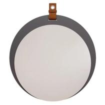 Espelheira MGM Lua 100% MDF Com Alça de material sintético Parede Banheiro Hall Escritório Cor Titanium Espelheira MGM Lua 100% MDF Com Alça de material sintético Parede Banheiro Hall Escritório Cor Titanium