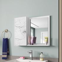 Espelheira para Banheiro 1 Porta 2 Prateleiras Gênova